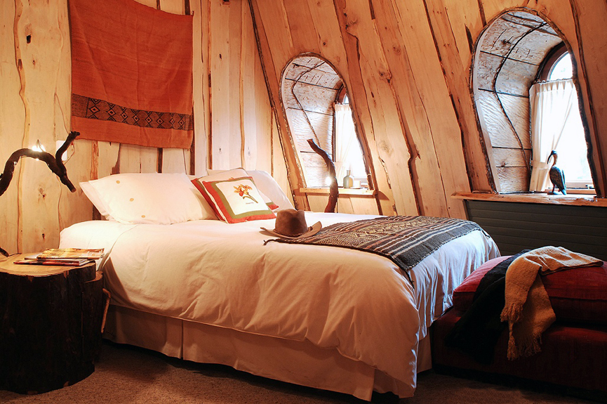 Detalle habitación del hotel. Huilo