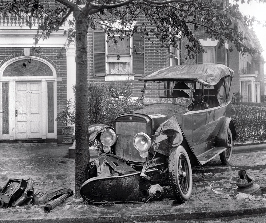Accidente del Senador Boies Penrose en 1920. Shorpy