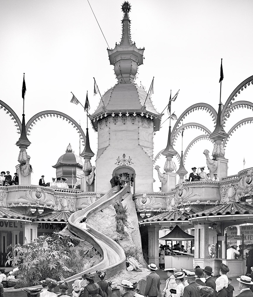 Helter Skelter del Luna Park en Coney Island, Nueva York, 1905. Libreria del Congreso