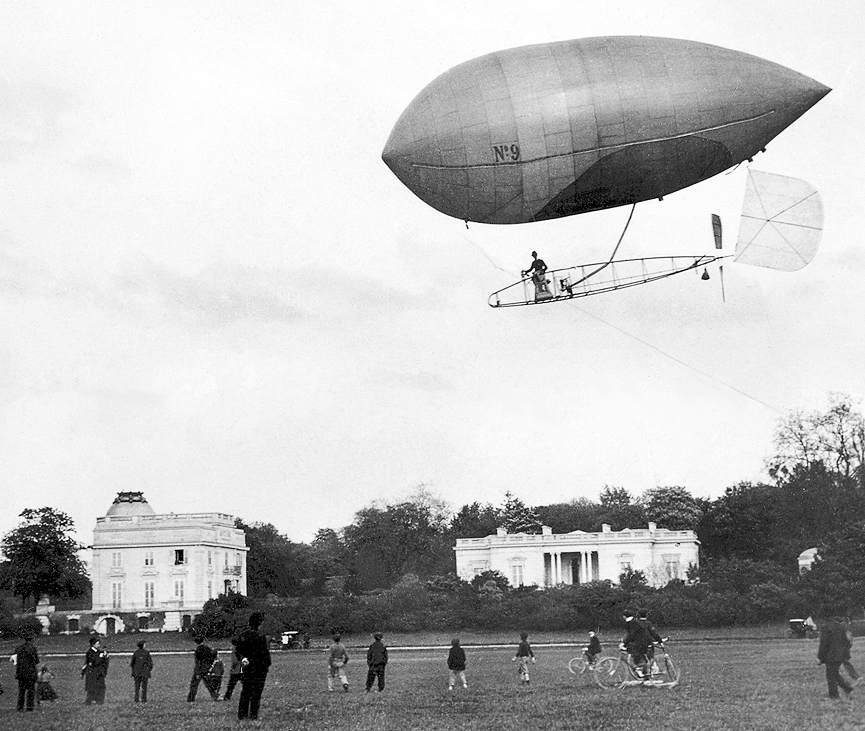 Dirigible nº 9 de Alberto Santos-Dumont. Paris, Francia en 1903. Wikipedia