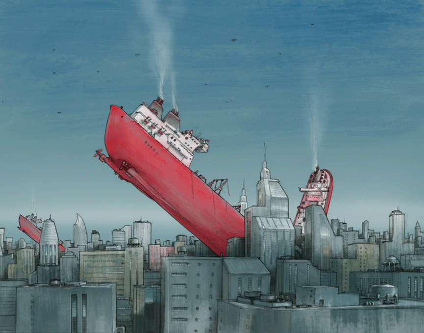 Debe hundirse. Begemott