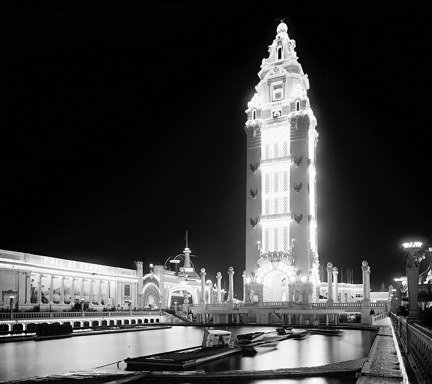 Parque de atracciones Dreamland. Coney Island, 1905. Detroit Publishing, Librería del Congreso