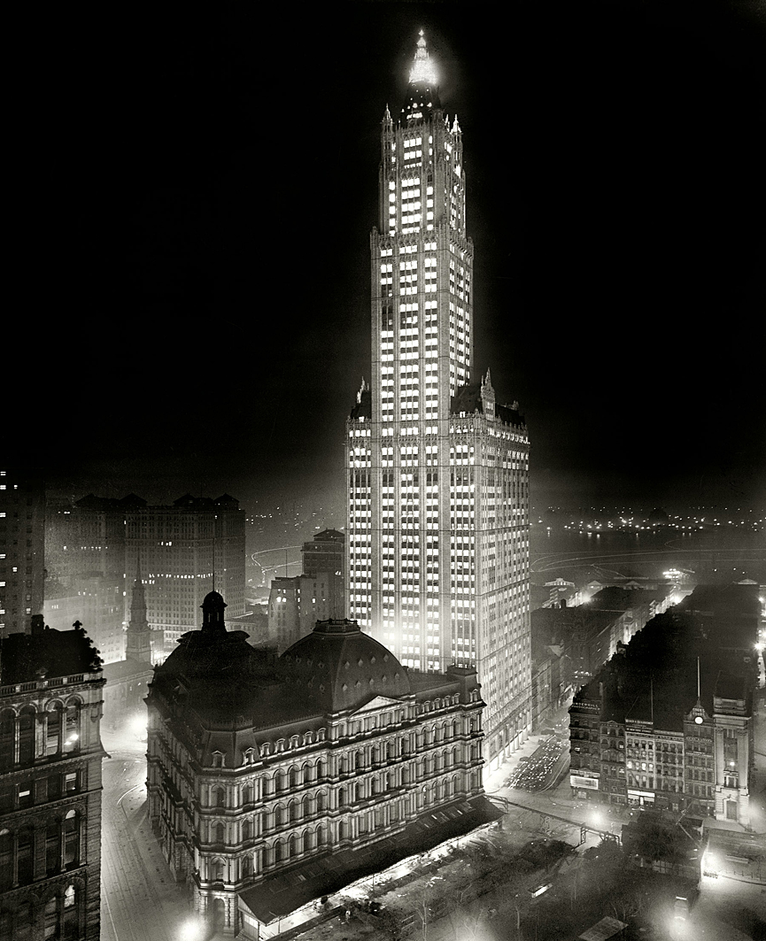 El edificio Woolworth de Nueva York, en 1913. Detroit Publishing, Librería del Congreso