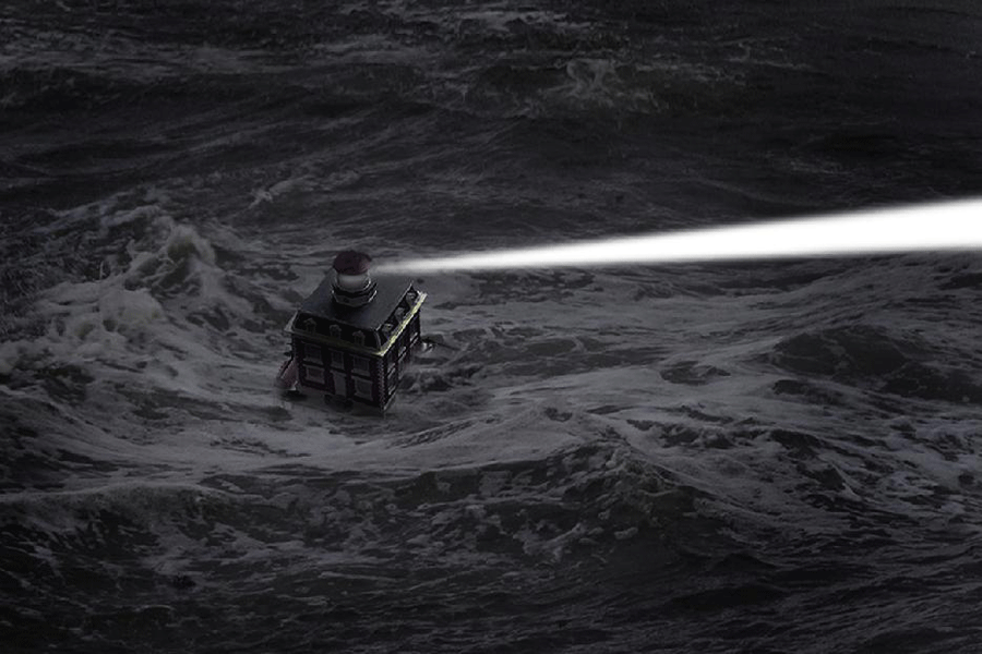 New London Ledge, el faro por la noche. Todd Gipstein