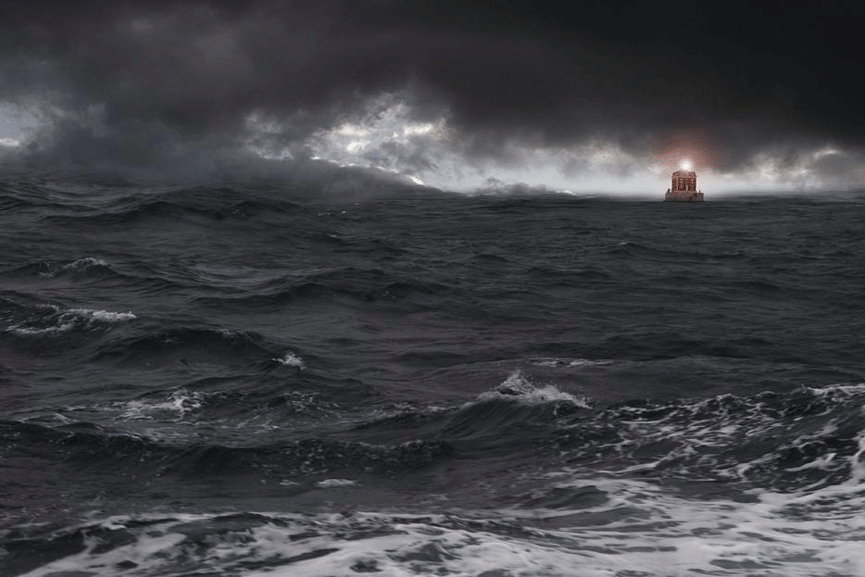 Faro en la niebla. Todd Gipstein