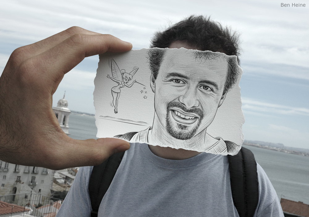 Retrato de su mejor amigo, Sebastian. Ben Heine