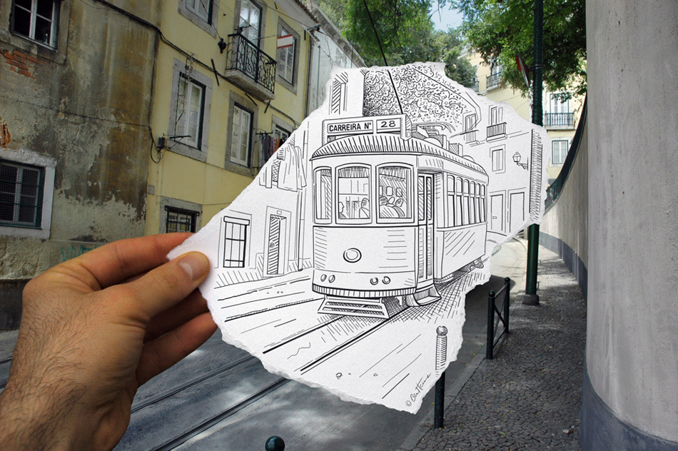 El legendario tranvia 28 de Lisboa. Ben Heine