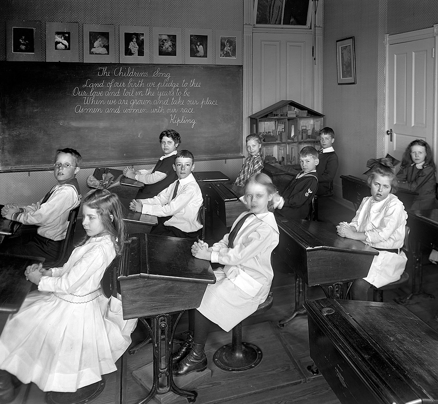 Escuela de Potomac en Washington, 1910. Shorpy