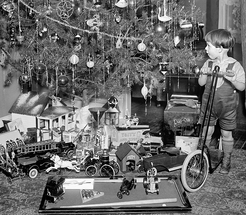 Arbol de navidad en casa de los Dorsey, 1922. Biblioteca del Congreso