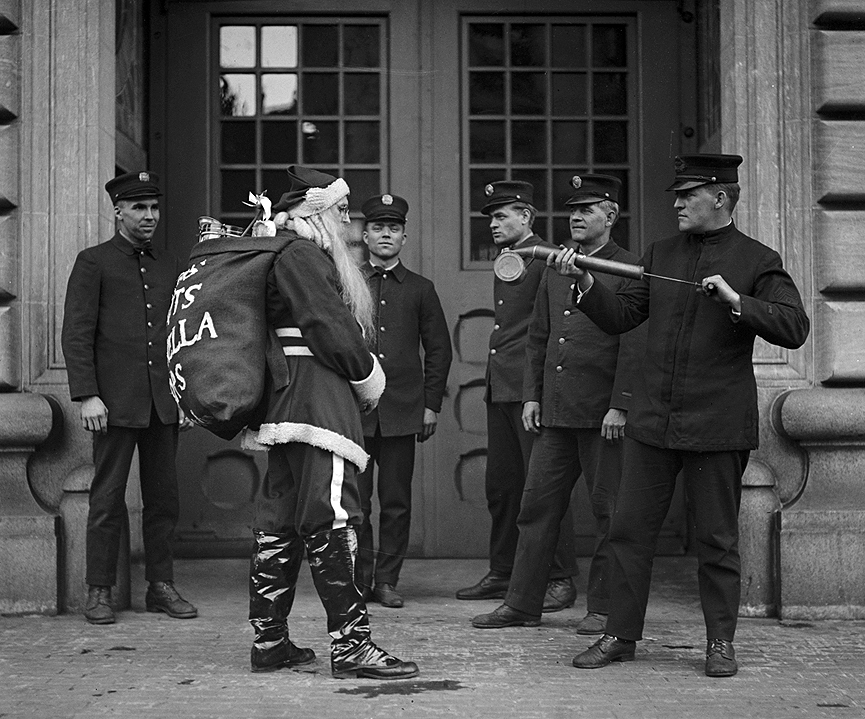 Bromeando con Santa Claus, 1921. Biblioteca del Congreso