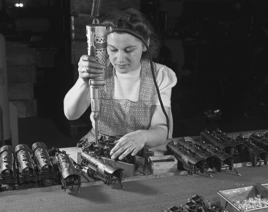 Fábrica de juguetes AC Gilbert Company de New Haven. Connecticut, 1942. Biblioteca del Congreso