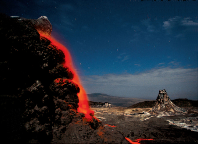 La lava casi no contiene silicio