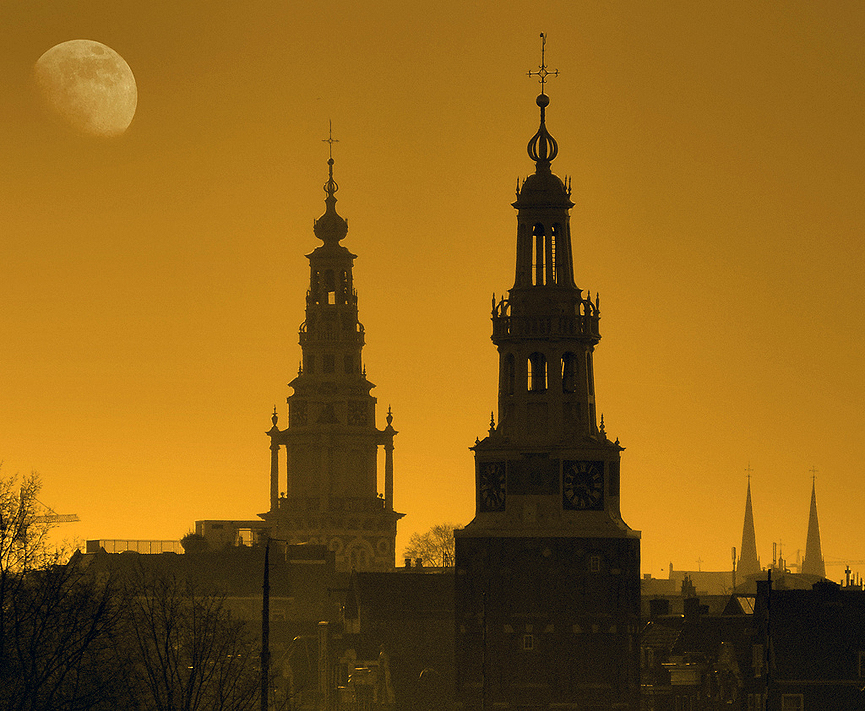 Torre Montelbaanstoren en Amsterdam, Holanda. Ben
