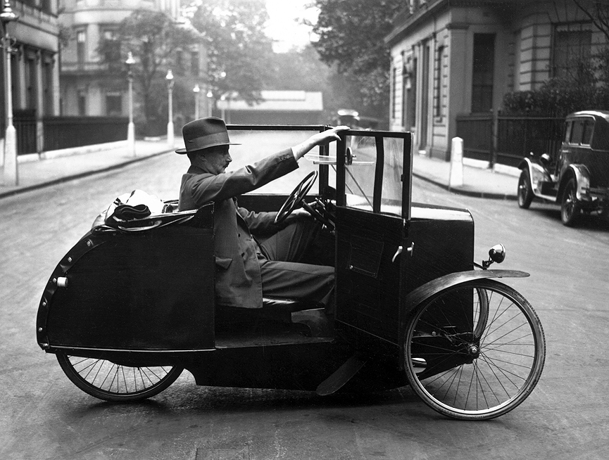 One-Man Car Cycle, 1928. Crouch, Getty Images