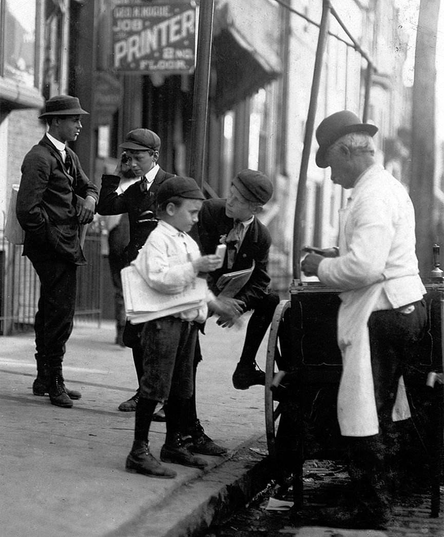 Vendedor de helados. Delaware, 1910. Biblioteca del Congreso