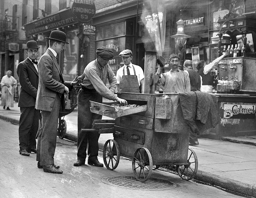 Vendedor ambulante en Nueva York, 1915. Biblioteca del Congreso
