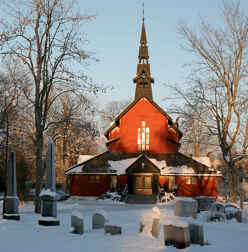Tilfredshet kapell. Cementerio de Oya en Trondheim, Noruega. Helena Normark