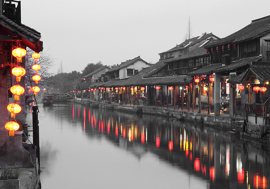 Atardecer en Xitang, China. Ed Graham