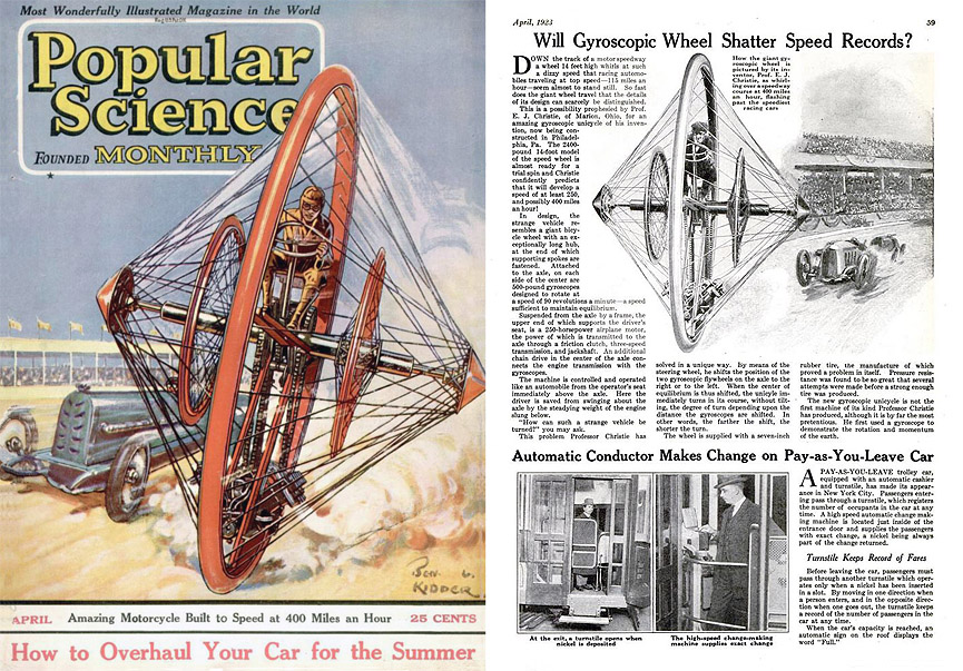 Popular Science. Abril de 1923. Popular Science